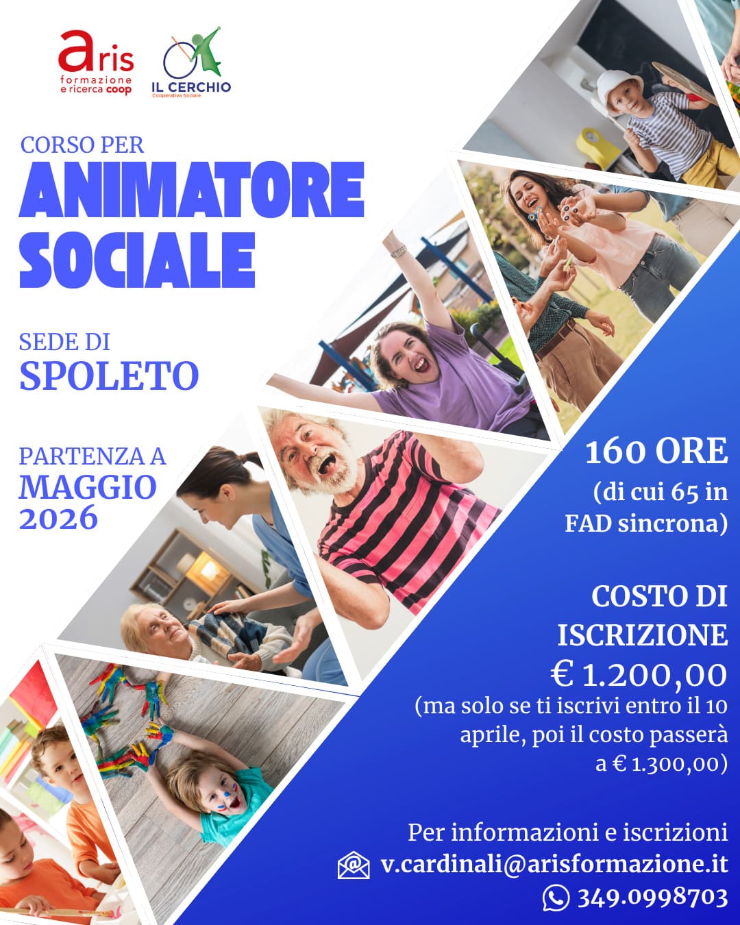 Corso per Animatore Sociale a Spoleto: al via le iscrizioni per il percorso in partenza a maggio 2026
